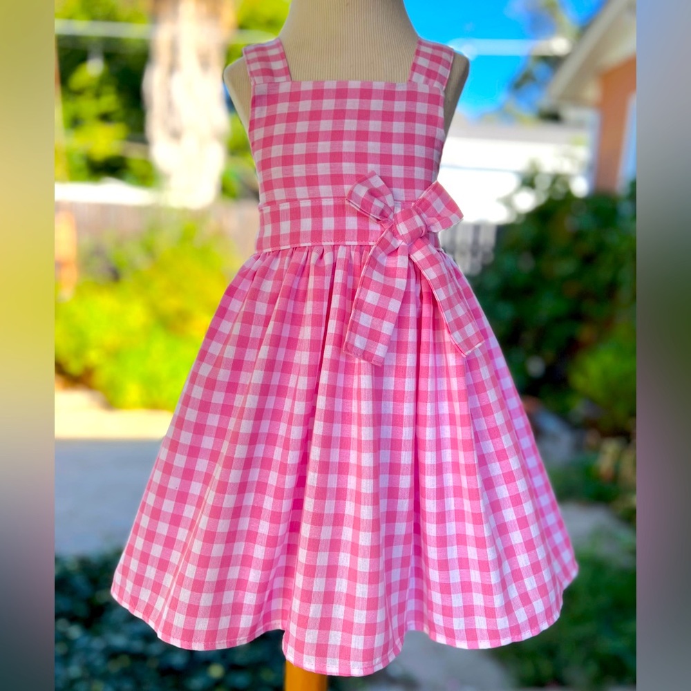 Pink White Gingham Barbie Inspired Dress